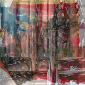 Surimpression Foulard rouge et Serviettes de table de Noël