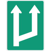 La voie devient double dans les montées importantes