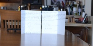 Écrire mon texte à la pleine largeur des deux cartes.