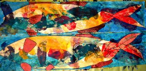 Je pourrai dire qu'à la mi-mai 2016, à ma mi-étape bloguéenne, je travaillais sur un diptyque de poissons.